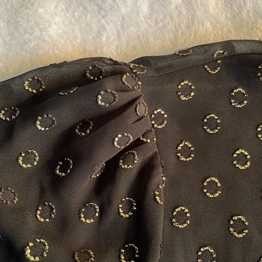 A New Day Metallic Crepe De Chine Blouse- M - Picture 4 of 5
